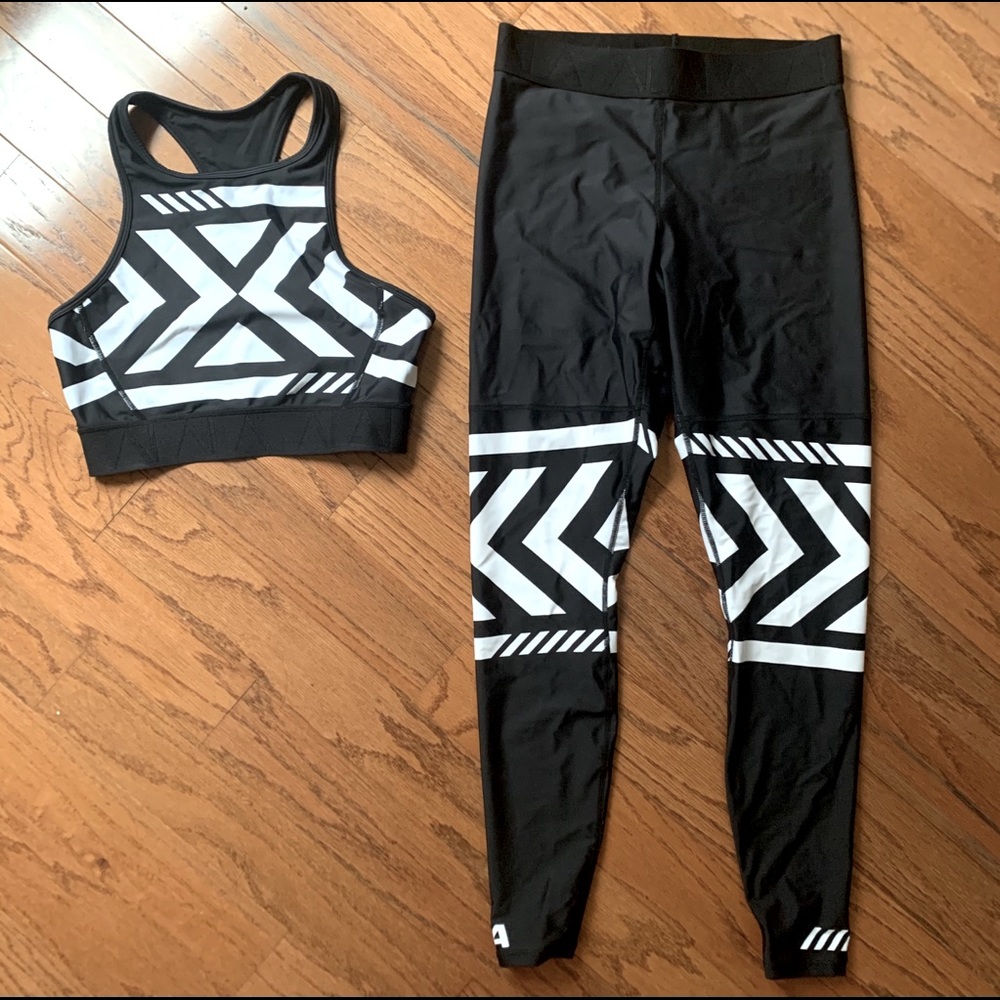 Alala moto bra and tights, size S